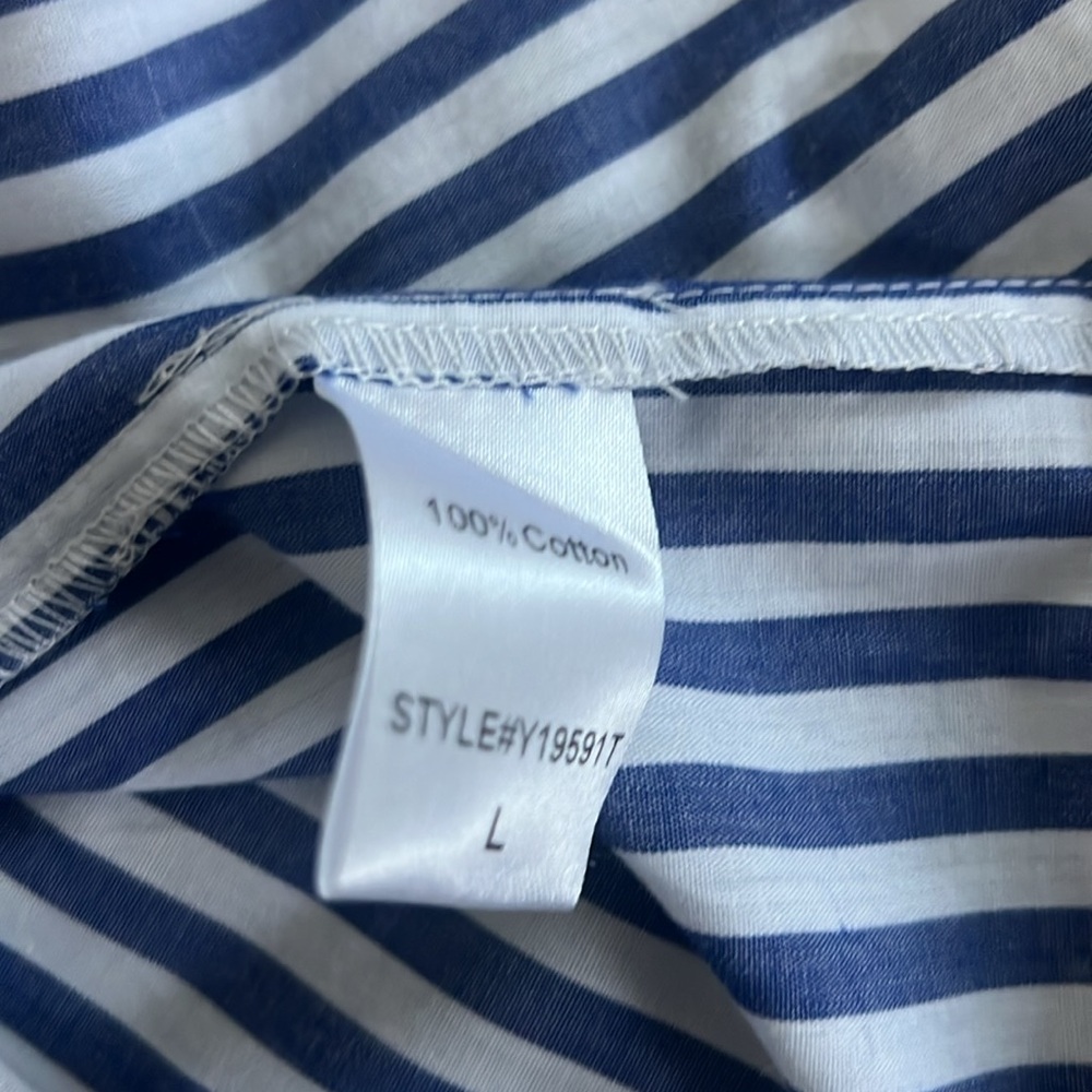 Tuckernuck Blue and White Striped Tiered Mini Dress - Picture 16 of 16